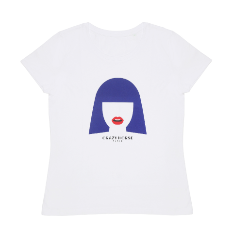 Tshirt femme perruque bleue