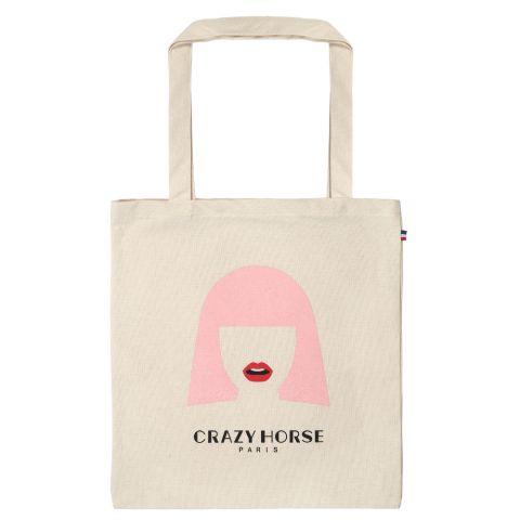 Tote bag perruque rose