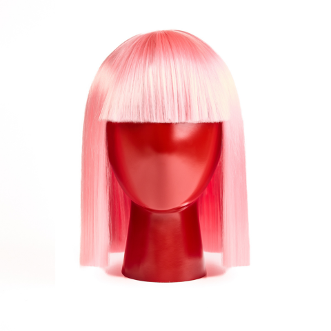 perruque rose pale