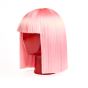 perruque rose pale